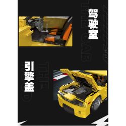 JIESTAR 92009 non  KOMAI LUO RS BACK bộ đồ chơi xếp lắp ráp ghép mô hình Racers CAMARO RS Đua Tốc Độ 448 khối