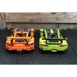 REBRICKABLE MOC-59398 59398 MOC59398 non  PORSCHE 911 GT2RS tỷ lệ 1:8 bộ đồ chơi xếp lắp ráp ghép mô hình 2883 khối