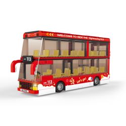 WANGE 5970 non  XE BUÝT ĐÔI NGẮM CẢNH bộ đồ chơi xếp lắp ráp ghép mô hình City INTERCITY BUS Thành Phố 436 khối