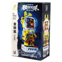 QIZHILE 90030 non  BỘ ĐỒ PHI HÀNH GIA KING KONG bộ đồ chơi xếp lắp ráp ghép mô hình Moon Man Người Đàn Ông Trên Mặt Trăng