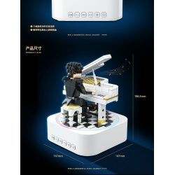QuanGuan 100217 Quan Guan 100217 non  HỘP NHẠC PIANO BLUETOOTH bộ đồ chơi xếp lắp ráp ghép mô hình Music Box STAR SOUND BOX Hộp Nhạc Xoay Tròn 485 khối