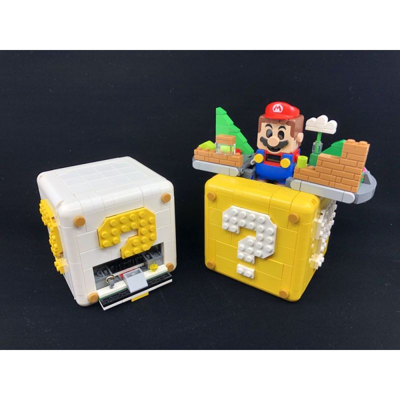 8887 REBRICKABLE MOC-93671 93671 MOC93671 non  HỘP DẤU HỎI NHỎ bộ đồ chơi xếp lắp ráp ghép mô hình Mario MINI MARIO QUESTION BLOCK Thợ Sửa Ống Nước 554 khối