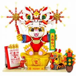 INSPIRE QD20221 20221 non  FUHU YINGCHUN. bộ đồ chơi xếp lắp ráp ghép mô hình Chinese Traditional Festivals CHINESE NEW YEAR Lễ Hội Cổ Truyền