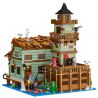 LIN07 00981 non  CÁ. bộ đồ chơi xếp lắp ráp ghép mô hình Buildings FISHING VILLAGE CABIN 1881 khối