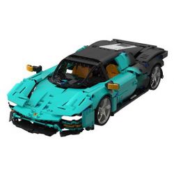 TAKUKI T1001 1001 non  CỰC QUANG FL tỷ lệ 1:14 bộ đồ chơi xếp lắp ráp ghép mô hình BLOCK RACING 1589 khối