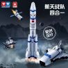 WISE BLOCK HA390104 390104 non  TỔ HỢP SPACE FUSION TEAM 4 bộ đồ chơi xếp lắp ráp ghép mô hình Creator Sáng Tạo 342 khối