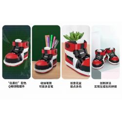 JAKI JK8202 8202 non  GIÀY THỂ THAO MÀU ĐỎ PUNK bộ đồ chơi xếp lắp ráp ghép mô hình Creator PUNK STYLE RED SNEAKERS Sáng Tạo