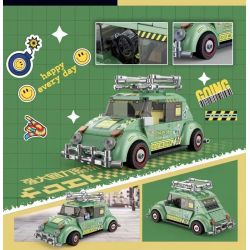 Decool 28007 Jisi 28007 non  BỌ CỔ ĐIỂN bộ đồ chơi xếp lắp ráp ghép mô hình Speed Champions Racing Cars RETRO BEETLE Đua Xe Công Thức 312 khối