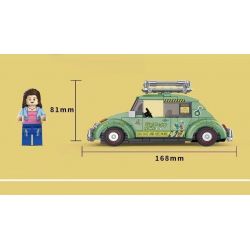 Decool 28007 Jisi 28007 non  BỌ CỔ ĐIỂN bộ đồ chơi xếp lắp ráp ghép mô hình Speed Champions Racing Cars RETRO BEETLE Đua Xe Công Thức 312 khối