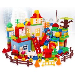 HUIMEI STAR CITY XING DOU CHENG HM182 Xếp hình kiểu     Giant Box Sáng Tạo Hộp Giấy Khổng Lồ 210 khối