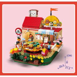 KAIDO KD99004 99004 non  NHÀ HÀNG XOAY SÂN VƯỜN bộ đồ chơi xếp lắp ráp ghép mô hình REVOLVING RESTAURANT