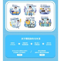 XIAO MENG CHICKEN DIARY DZ0126 0126 non  DỊCH BỆNH THIÊN THẦN 2 HỘP BÁC SĨ NAM NỮ Y TÁ bộ đồ chơi xếp lắp ráp ghép mô hình Brickheadz Nhân Vật Đầu To 294 khối