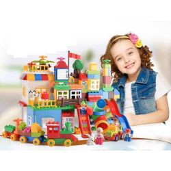 HUIMEI STAR CITY XING DOU CHENG HM182 Xếp hình kiểu     Giant Box Sáng Tạo Hộp Giấy Khổng Lồ 210 khối