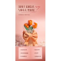 JAKI JK20232 20232 non  HỘP QUÀ BÓ HOA BOBO BALL 520 ANH THẬT MAY MẮN KHI ĐƯỢC Ở BÊN EM bộ đồ chơi xếp lắp ráp ghép mô hình Flowers