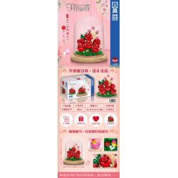 ZHEGAO 00973 non  HOA HỒNG BẢO QUẢN bộ đồ chơi xếp lắp ráp ghép mô hình Flowers IMMORTAL FLOWER