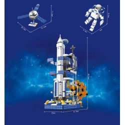 ZHEGAO DZ5006 5006 non  TÊN LỬA KHÔNG GIAN bộ đồ chơi xếp lắp ráp ghép mô hình Creator Sáng Tạo 1177 khối