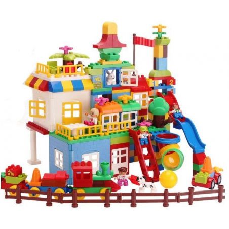 HUIMEI STAR CITY XING DOU CHENG HM182 Xếp hình kiểu     Giant Box Sáng Tạo Hộp Giấy Khổng Lồ 210 khối