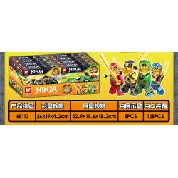 LY 68112 non  NINJA RAPID RACING BATTLE 4 LOẠI CỖ XE ĐUỔI THEO GIÓ NỔ GIÁP SẤM SÉT PHANH TRỜI bộ đồ chơi xếp lắp ráp ghép mô hình Speed Champions Racing Cars Đua Xe Công Thức 736 khối