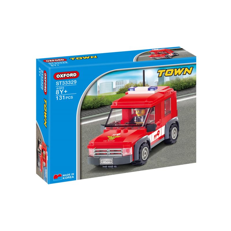 OXFORD ST33329 33329 non  XE CHỈ HUY CHỮA CHÁY bộ đồ chơi xếp lắp ráp ghép mô hình City 소방 작전 지휘차 Thành Phố 131 khối