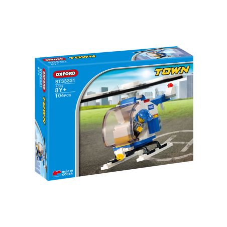 OXFORD ST33331 33331 non  TRỰC THĂNG CẢNH SÁT bộ đồ chơi xếp lắp ráp ghép mô hình City 경찰헬기 Thành Phố 104 khối