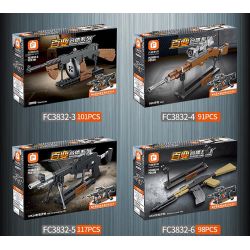 FORANGE FC3832 3832 non  SÚNG TRƯỜNG TẤN CÔNG 8. bộ đồ chơi xếp lắp ráp ghép mô hình Gun 807 khối
