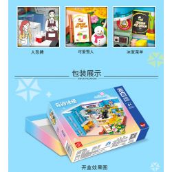 ZHEGAO DZ6024 6024 non  NGÔN NGỮ BĂNG GIỮA HOA bộ đồ chơi xếp lắp ráp ghép mô hình Creator Sáng Tạo 590 khối