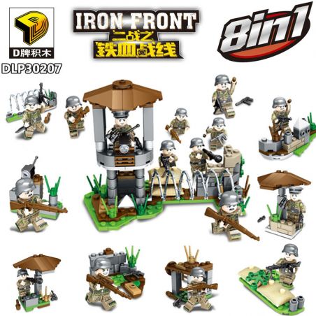 DUO LE PIN DLP30207 30207 non  THẾ CHIẾN II IRON BLOOD FRONT MINIFIGURES 8 LOẠI bộ đồ chơi xếp lắp ráp ghép mô hình Collectable Minifigures IRON FRONT Búp Bê Sưu Tầm