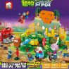 ELEPHANT JX90066 90066 non  NGÔI NHÀ MA ÁM bộ đồ chơi xếp lắp ráp ghép mô hình Plants Vs Zombies Hoa Quả Nổi Giận 606 khối