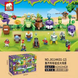 ELEPHANT JX1144 1144 non  CUỘC CHIẾN THỰC VẬT bộ đồ chơi xếp lắp ráp ghép mô hình Movie & Game Phim Và Trò Chơi