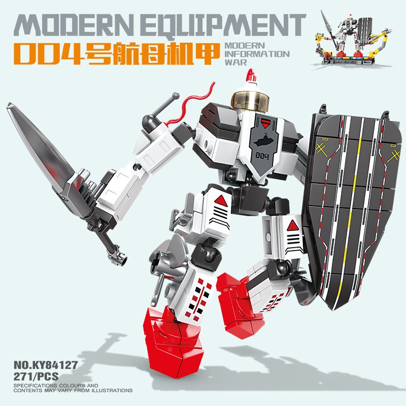Kazi KY84127 84127 non  CƠ KHÍ TÀU SÂN BAY SỐ 004 bộ đồ chơi xếp lắp ráp ghép mô hình 271 khối