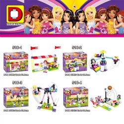 DUO LE PIN DLP516 non  SÂN CHƠI NHÂN VẬT NHỎ 4 LOẠI bộ đồ chơi xếp lắp ráp ghép mô hình City Modern Paradise Thành Phố Thiên Đường Hiện Đại