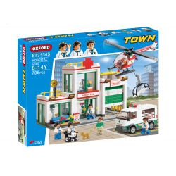 OXFORD ST33345 33345 non  BỆNH VIỆN bộ đồ chơi xếp lắp ráp ghép mô hình City 병원 Thành Phố 705 khối