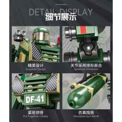 Kazi KY84126 84126 non  CƠ KHÍ TÊN LỬA DONGFENG 41 bộ đồ chơi xếp lắp ráp ghép mô hình 288 khối