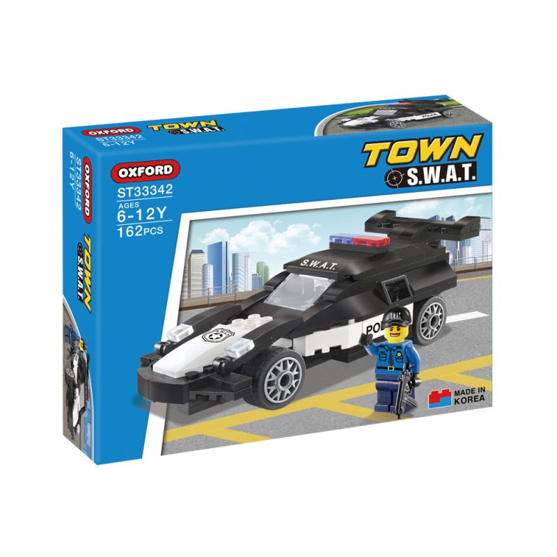 OXFORD ST33342 33342 non  XE CẢNH SÁT SWAT bộ đồ chơi xếp lắp ráp ghép mô hình City 스와트 경찰차 Thành Phố 162 khối