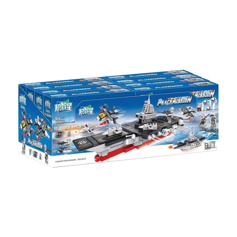 JI ZHIXING 83005 non  SỨ MỆNH HÒA BÌNH HÀNG KHÔNG MẪU HẠM LIÊN HỢP 8 TỔ bộ đồ chơi xếp lắp ráp ghép mô hình Peacemission PEACE MISSION Nhiệm Vụ Gìn Giữ Hòa Bình 862 khối