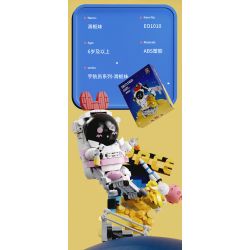 QIZHILE E01010 01010 non  PHI HÀNH GIA KHÔNG GIAN CÔ GÁI TRƯỢT VÁN bộ đồ chơi xếp lắp ráp ghép mô hình Space Thám Hiểm Không Gian