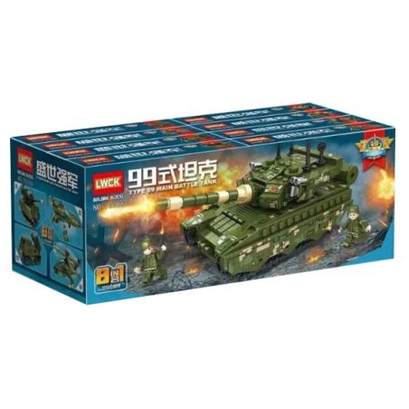 LWCK 90066 non  TỔ HỢP XE TĂNG KIỂU 99 8 bộ đồ chơi xếp lắp ráp ghép mô hình Military Army TYPE 99 MAIN BATTLE TANK Quân Sự Bộ Đội
