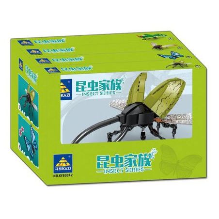 Kazi KY80042 80042 non  HỌ CÔN TRÙNG 4 LOẠI TÊ GIÁC BƯỚM VE SẦU SÂU bộ đồ chơi xếp lắp ráp ghép mô hình Creator INSECT Sáng Tạo 765 khối
