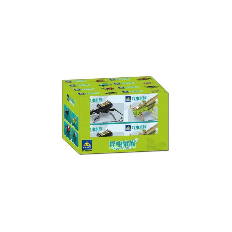 Kazi KY80041 80041 non  HỌ CÔN TRÙNG 8 LOẠI BỌ BIẾT ĐI CHÂU CHẤU MỌT CỔ DÀI KỲ LÂN CHAFER DẾ GIÁN bộ đồ chơi xếp lắp ráp ghép mô hình Creator INSECT Sáng Tạo 476 khối