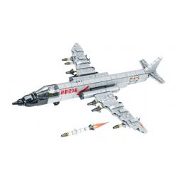 MINGDI K0151 0151 non  "THẦN CHIẾN TRANH" - BOOM TRUNG QUỐC 6K MÁY BAY NÉM BOM TỪ XA bộ đồ chơi xếp lắp ráp ghép mô hình Military Army XIAN H-6 STRATEGIC BOMBER Quân Sự Bộ Đội 570 khối