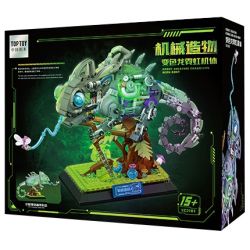 TOPTOY TC2101 2101 non  SÁNG TẠO CƠ KHÍ THỂ TẮC KÈ HOA NEON bộ đồ chơi xếp lắp ráp ghép mô hình MK.T02