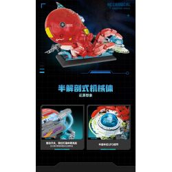 TOPTOY TC2101 2101 non  SÁNG TẠO CƠ KHÍ THỂ TẮC KÈ HOA NEON bộ đồ chơi xếp lắp ráp ghép mô hình MK.T02