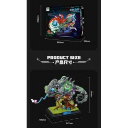 TOPTOY TC2101 2101 non  SÁNG TẠO CƠ KHÍ THỂ TẮC KÈ HOA NEON bộ đồ chơi xếp lắp ráp ghép mô hình MK.T02