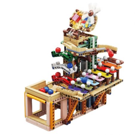 KAIDO KD99003 99003 non  NHÀ MÁY KẸO ĐẦY MÀU SẮC bộ đồ chơi xếp lắp ráp ghép mô hình  COLORFUL CANDY FACTORY Kỹ Thuật Công Nghệ Cao Mô Hình Phương Tiện 695 khối