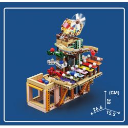 KAIDO KD99003 99003 non  NHÀ MÁY KẸO ĐẦY MÀU SẮC bộ đồ chơi xếp lắp ráp ghép mô hình  COLORFUL CANDY FACTORY Kỹ Thuật Công Nghệ Cao Mô Hình Phương Tiện 695 khối