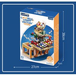 KAIDO KD99003 99003 non  NHÀ MÁY KẸO ĐẦY MÀU SẮC bộ đồ chơi xếp lắp ráp ghép mô hình  COLORFUL CANDY FACTORY Kỹ Thuật Công Nghệ Cao Mô Hình Phương Tiện 695 khối