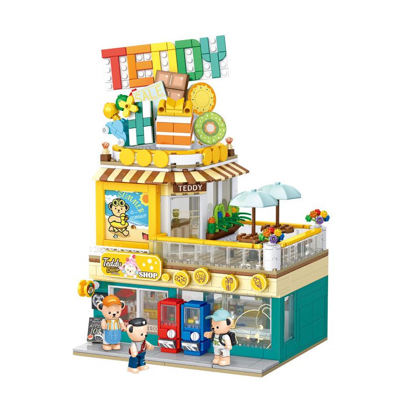 INBRIXX 881102 non  CỬA HÀNG TIỆN LỢI TEDDY bộ đồ chơi xếp lắp ráp ghép mô hình TEDDY BEAR 1156 khối