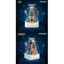 QuanGuan 100228 Quan Guan 100228 non  HỘP NHẠC TÀU HẢI TẶC bộ đồ chơi xếp lắp ráp ghép mô hình Gear STAR SOUND BOX PIRATE BOAT Đồ Lắp Ghép 591 khối