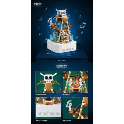 QuanGuan 100228 Quan Guan 100228 non  HỘP NHẠC TÀU HẢI TẶC bộ đồ chơi xếp lắp ráp ghép mô hình Gear STAR SOUND BOX PIRATE BOAT Đồ Lắp Ghép 591 khối