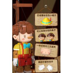 WEKKI 506186 non  NGÀY XỬA XƯA PINOCCHIO bộ đồ chơi xếp lắp ráp ghép mô hình Creator Expert FAIRY TALE TOWN PINOCCHIO Chuyên Gia Sáng Tạo